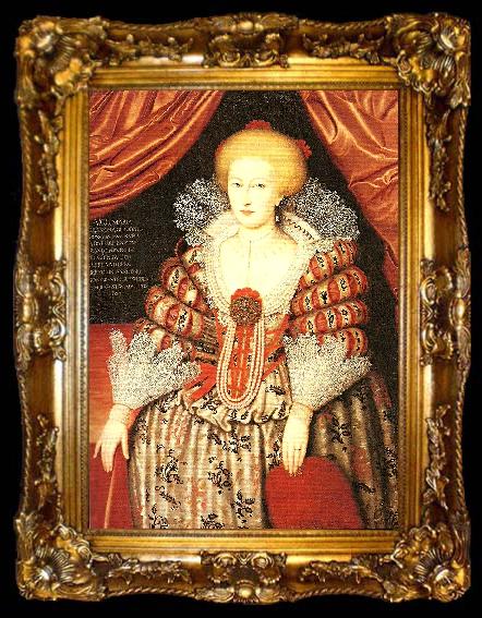 framed  unknow artist drottning maria elenora, ta009-2